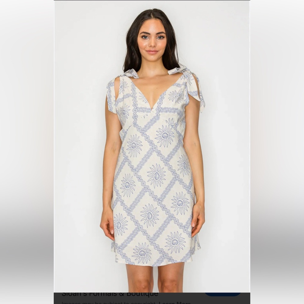Meet Me in Santorini Sun Pattern Dress-NWT - Picture 9 of 9